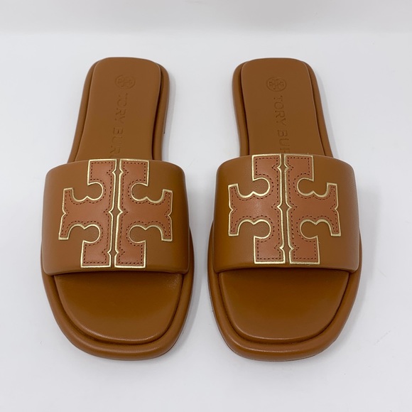 Tory Burch Shoes Tory Burch Double T Sport Slide Sandal Aged